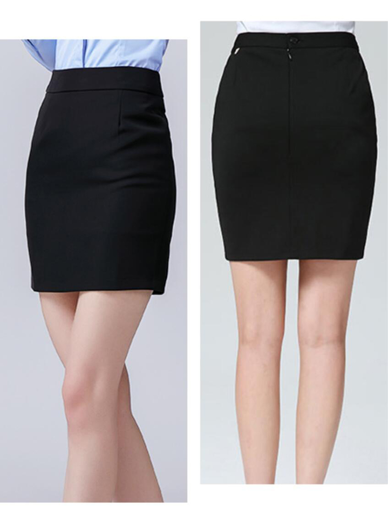 05#包臀短裙 网纹后纽扣有腰头(图3)