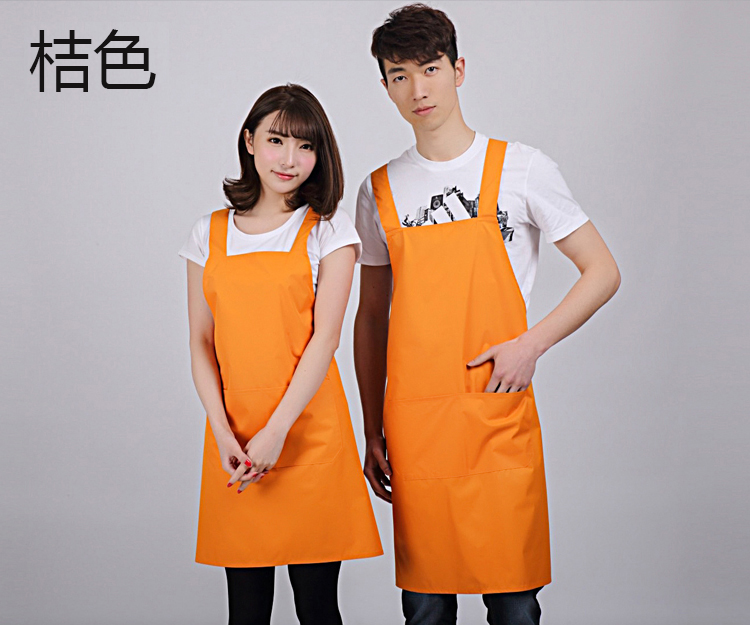 防水围裙定制印字logo防油美甲奶茶咖啡餐馆超市工作服务(图6)