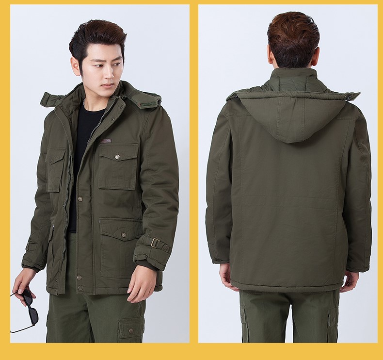 冬季劳保工作服棉袄男户外军迷保暖军大衣棉加厚防寒军装棉服(图17)