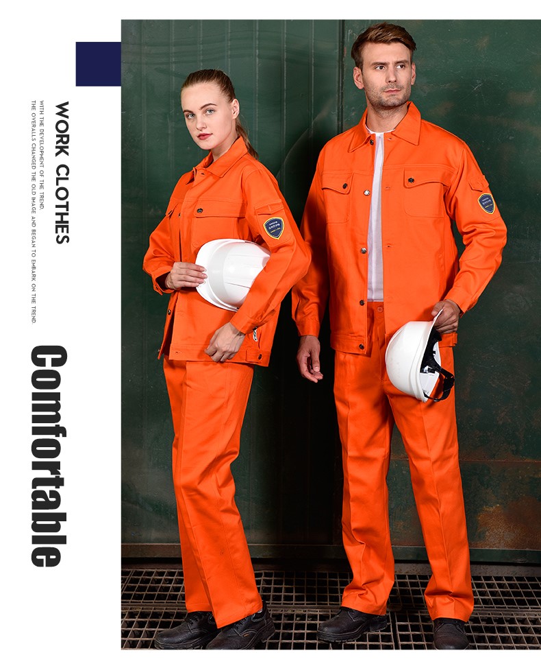 春秋加厚纯棉工作服套装男石油化工加油站煤矿定制防阻燃耐磨工装(图12)