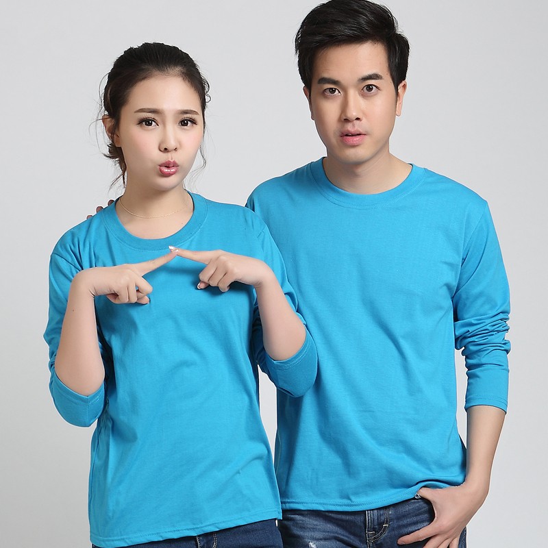 长袖广告衫定制工作服T恤同学会圆领纯棉polo衫印字logo文化衫(图35)