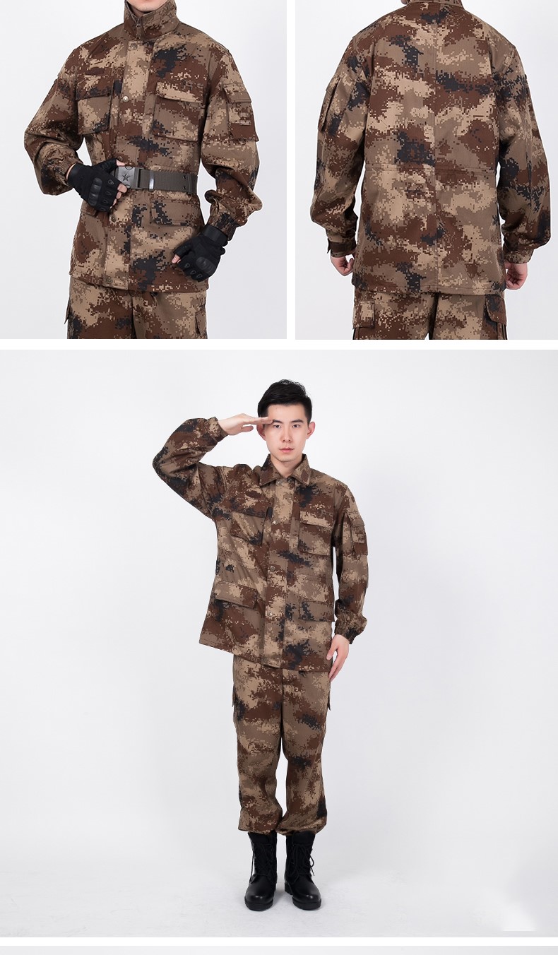 陆荒漠冬作训迷彩服套装男户外军迷训练服作训服劳保工作服(图2)