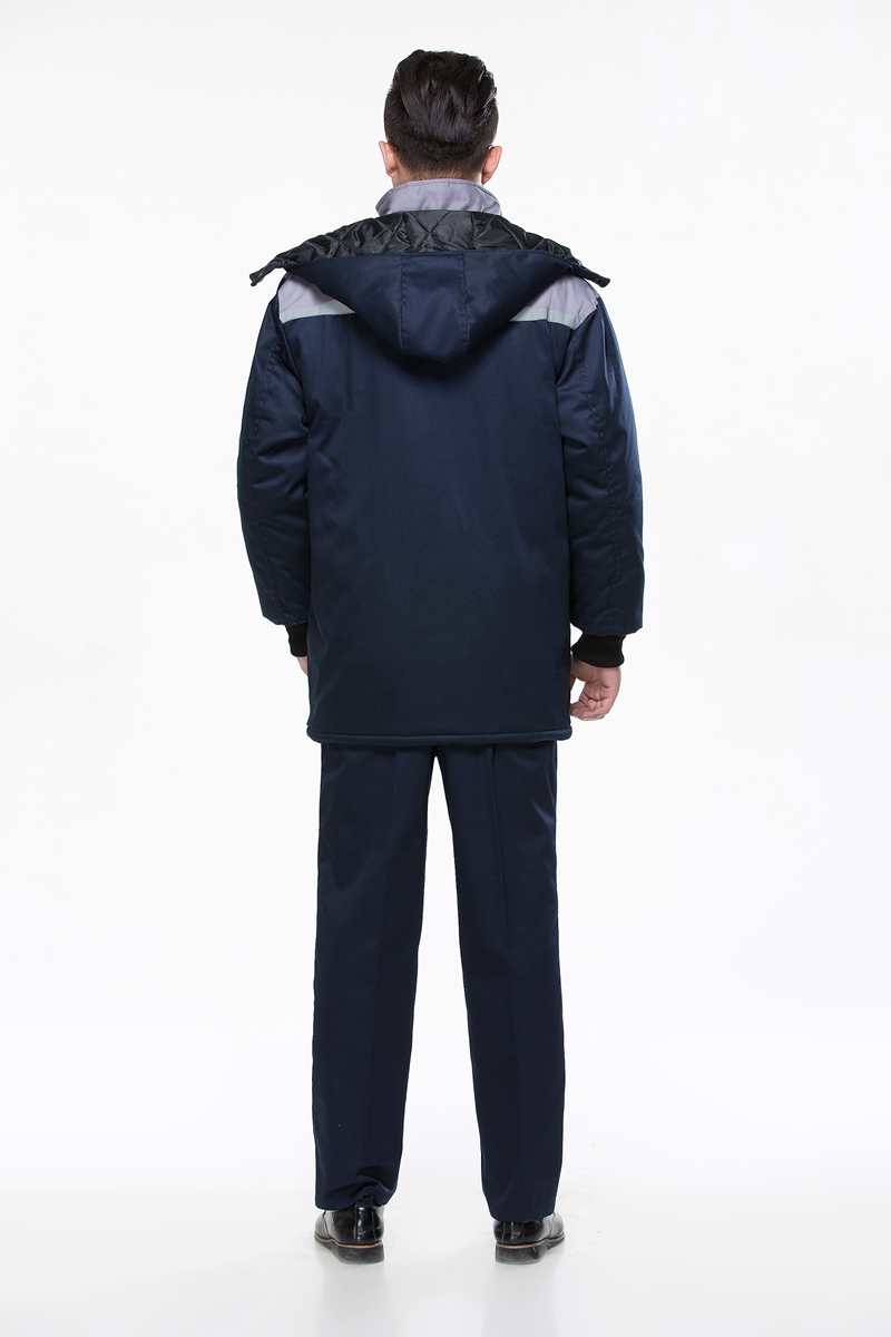 工作服棉衣防寒劳保加厚工程服冬装汽修维修师男厂服反光条棉袄(图16)