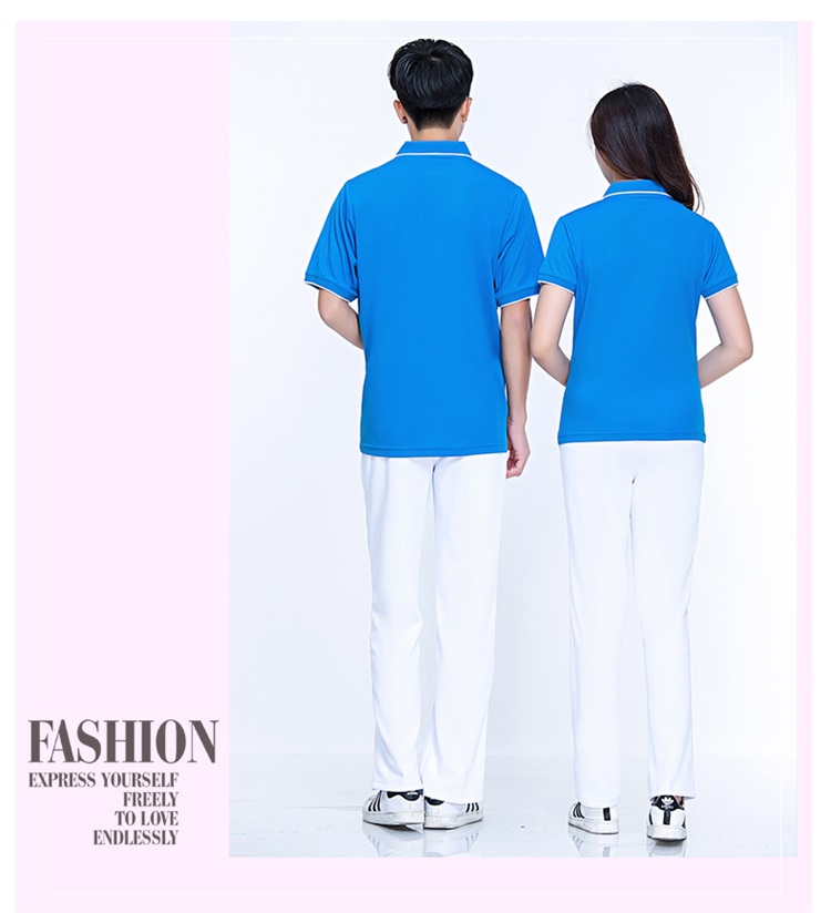 夏季情侣运动短袖t恤男女速干透气POLO衫团体定制logo工作服上衣(图9)