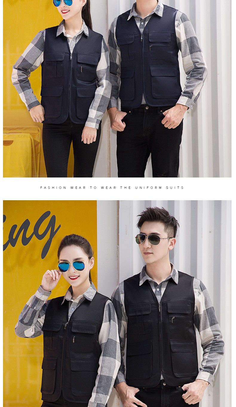 背心工作服男工地广告志愿者坎肩定制装修建筑工人多兜摄影马甲(图12)