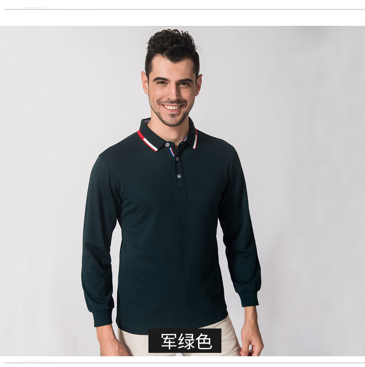 长袖polo衫定制印logo工作服翻领员工班服男女文化广告衫印字定做(图28)