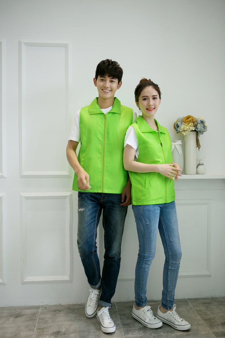 超市商场男女销售员印字工作服马甲志愿者婚庆公司马甲定制logo(图37)