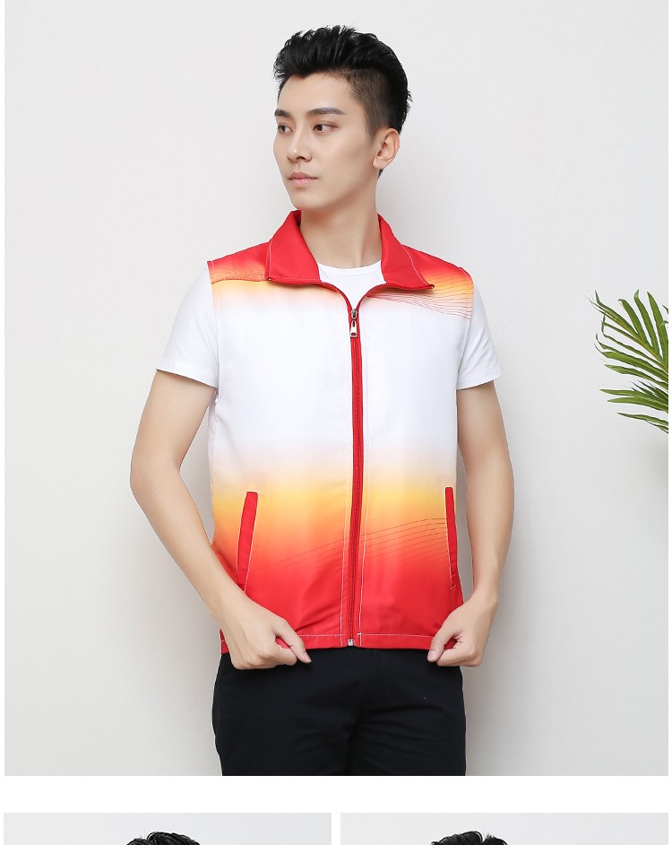 全身印志愿者马甲定制印logo义工红工作服背心定做印字广告活动衫(图9)
