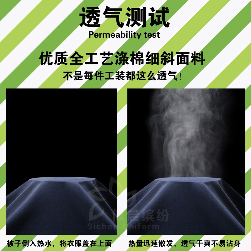 长袖工作服套装男工厂车间汽修劳保服厂服反光条工程服CVC棉(图3)