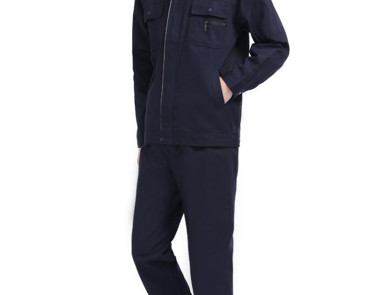 定做绣印logo长袖工作服套装男女春秋工厂车间工程服劳保服汽修服(图12)