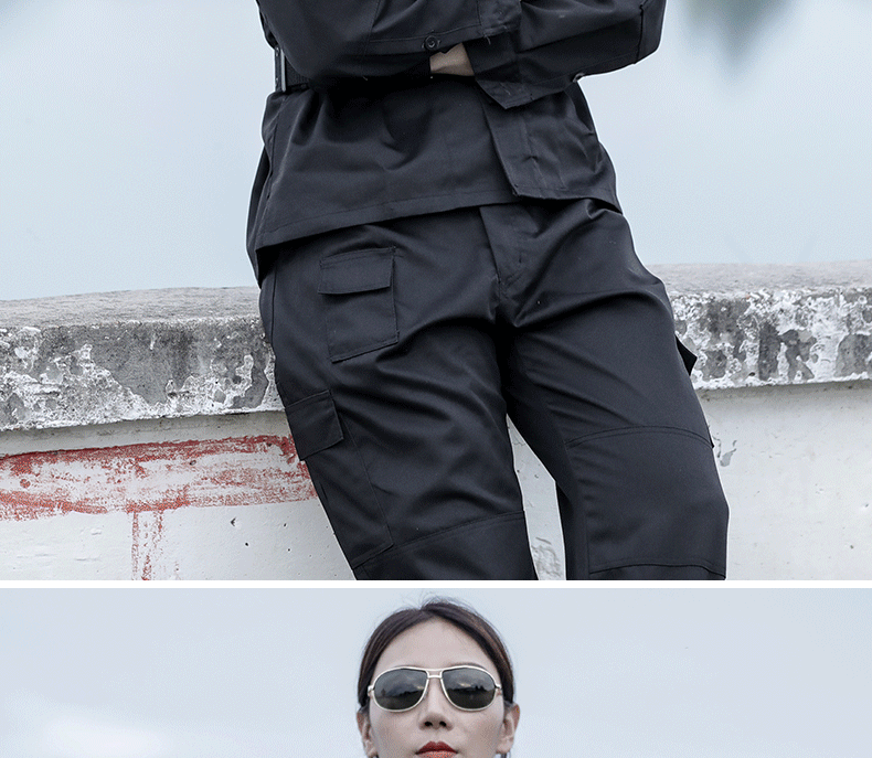 特种兵训作服套装黑色男作战训练服春秋款耐磨保安工作服女战术服(图11)