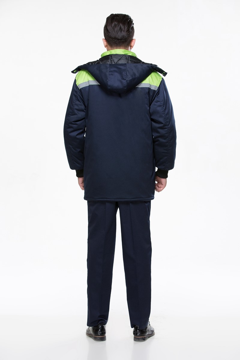 工作服棉衣防寒劳保加厚工程服冬装汽修维修师男厂服反光条棉袄(图18)