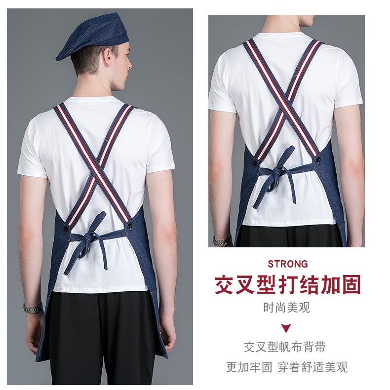 1574395700433027.jpg 仔工作服围裙餐厅咖啡师奶茶店花艺理发师背带定制围裙印logo女(图7)