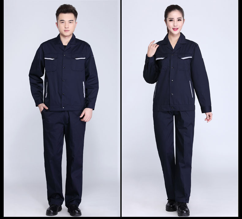 长袖工作服套装男耐磨春秋冬厂服上衣定制汽修机电工装劳动劳保服(图12)