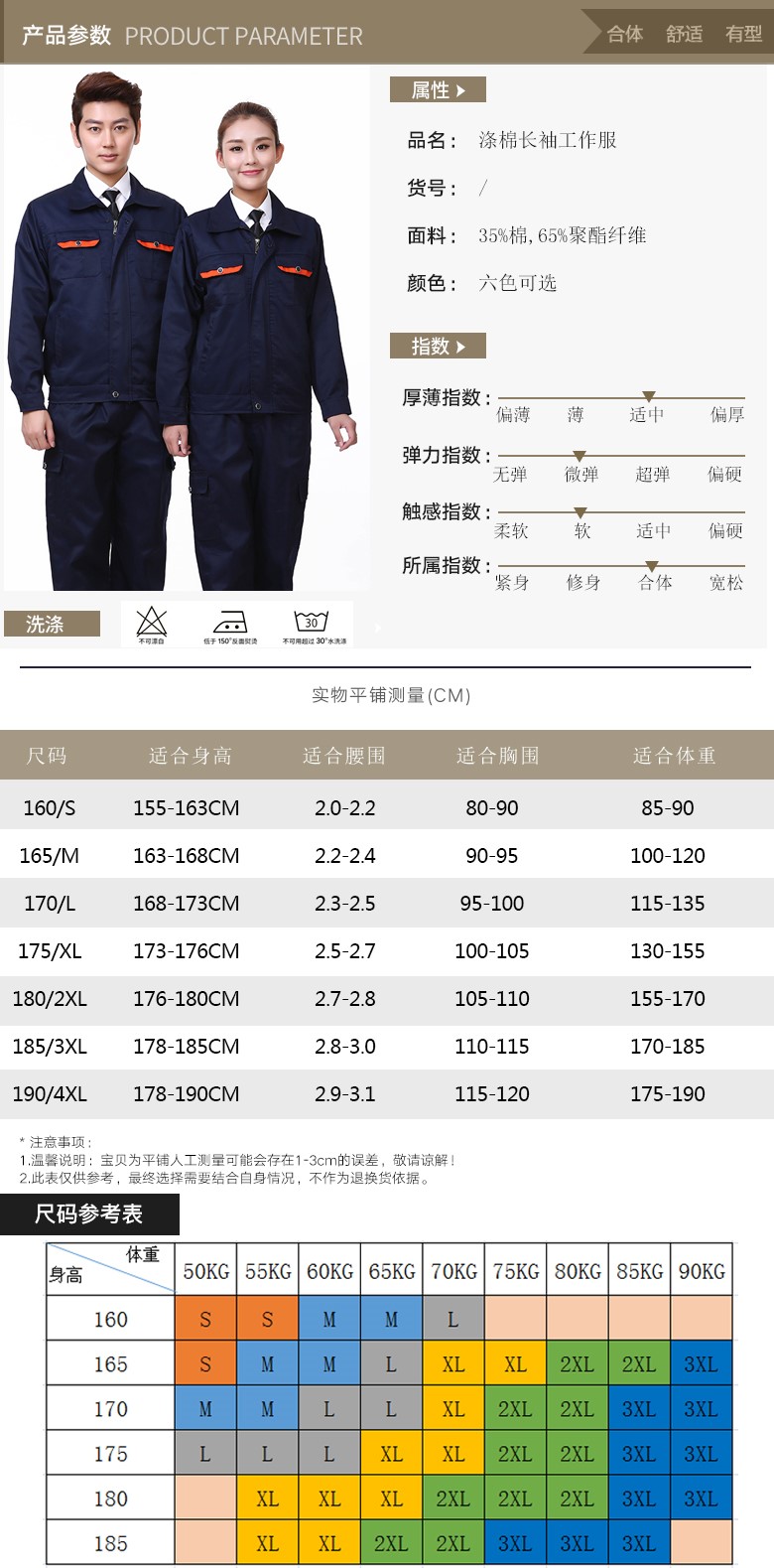 春秋季长袖装修工作服套装男耐磨车间汽修工地上班衣服建筑劳保服(图5)