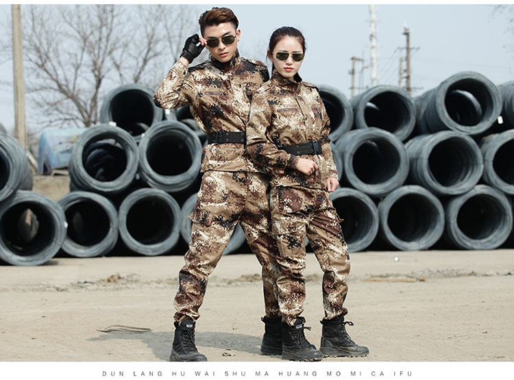 荒漠迷彩服套装女军装工作服耐磨特种兵男士作训服学生军训迷彩服(图9)
