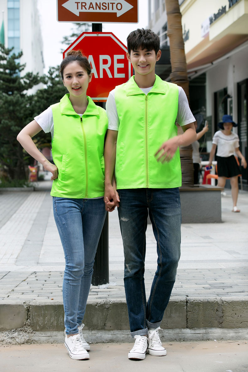 超市商场男女销售员印字工作服马甲志愿者婚庆公司马甲定制logo(图113)