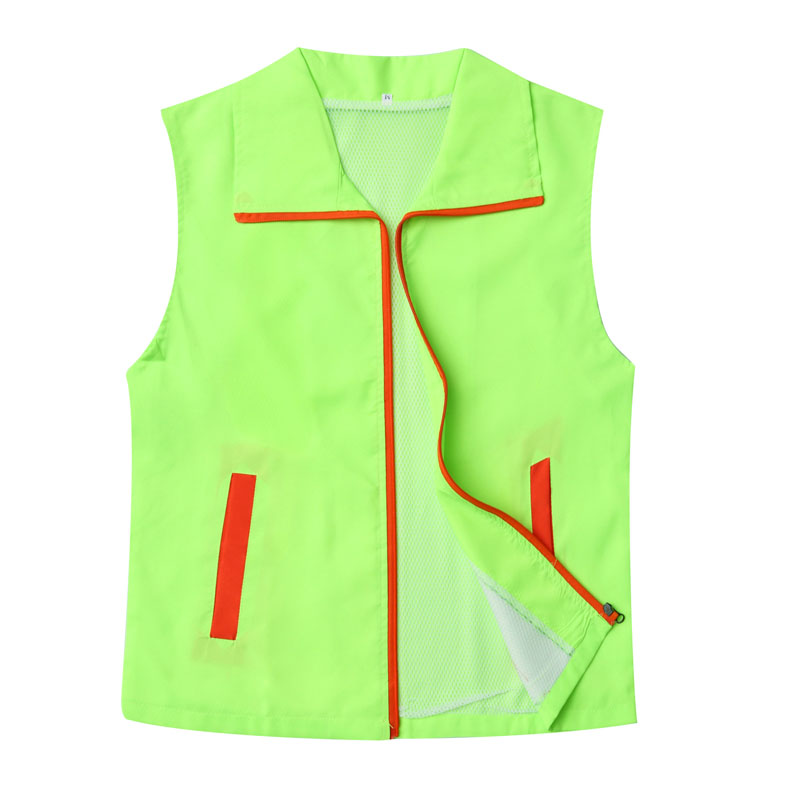 印logo定制志愿者马甲义工工作服公益活动服装v领背心纯棉红马甲(图74)