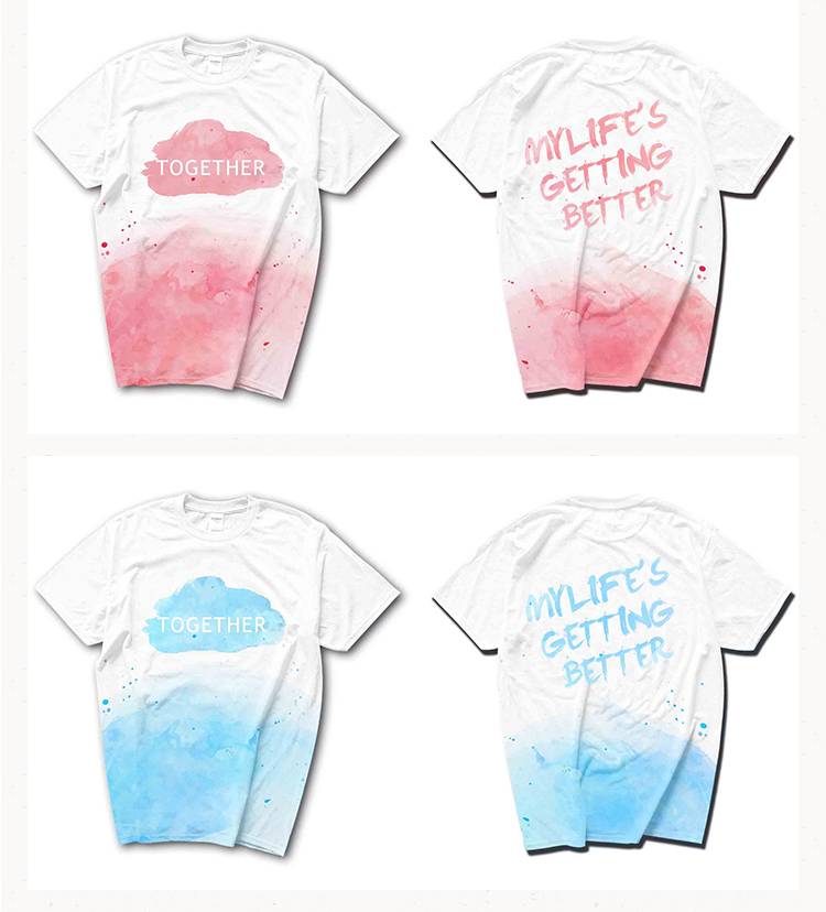 全身印班服定制t恤短袖夏季学生运动会diy字图高中生衣服ins港风(图8)