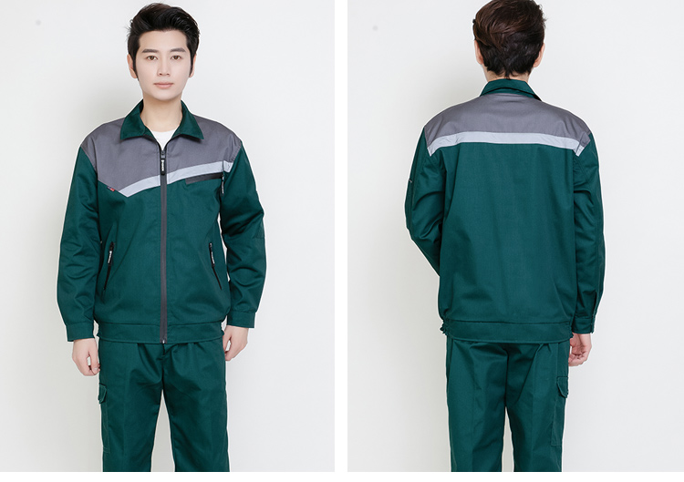 春秋长袖工作服套装男女反光条纯棉防烫耐磨劳保服冬防静电工作服(图20)