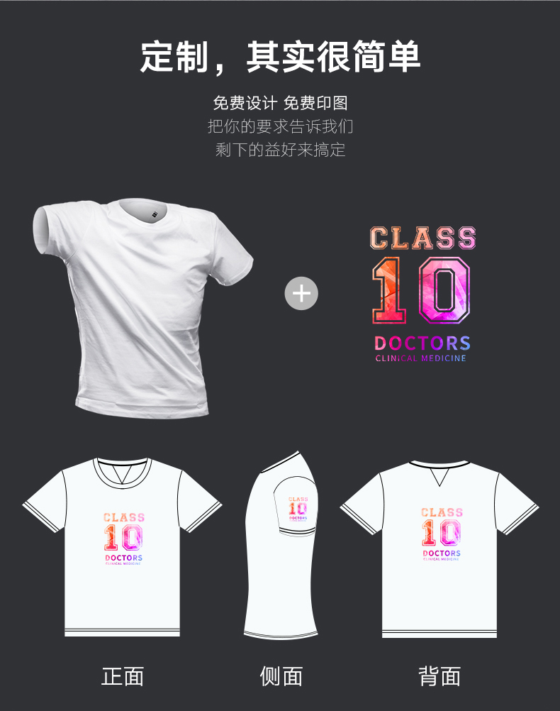 1578571961886633.jpg 定制T恤 毕业班服定制diy夏季工作服广告文化衫定制定做衣服短袖(图12)
