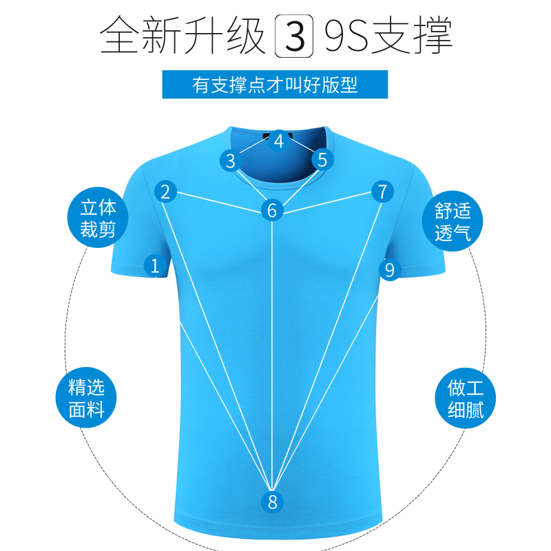 定制t恤班服毕业广告衫定做diy衣服同学聚会印字logo短袖纯棉工服(图4)