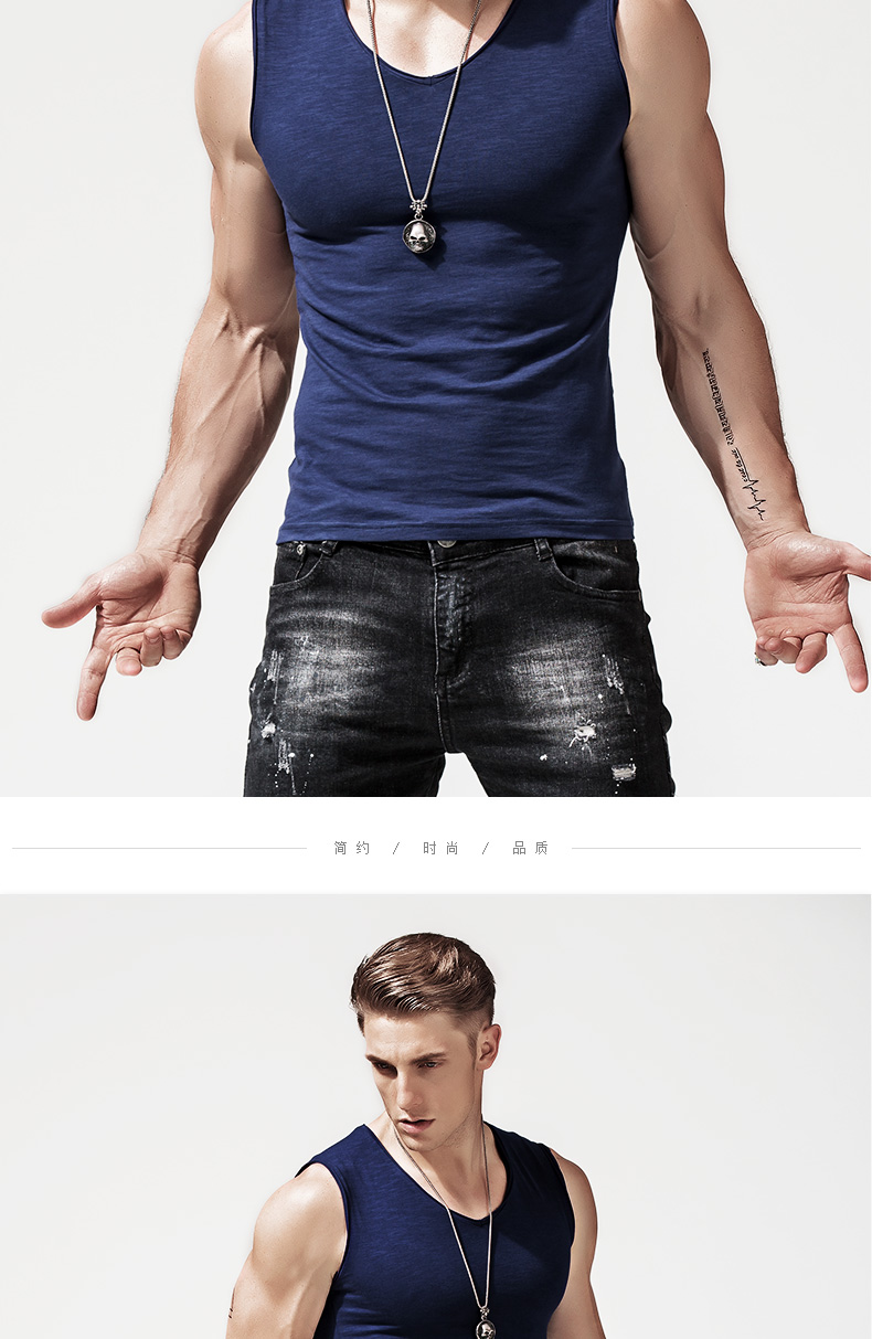 1575165625686309.jpg 宽肩背心男修身型V领棉打底汗青年运动跨栏紧身无袖T恤男夏季潮流(图15)