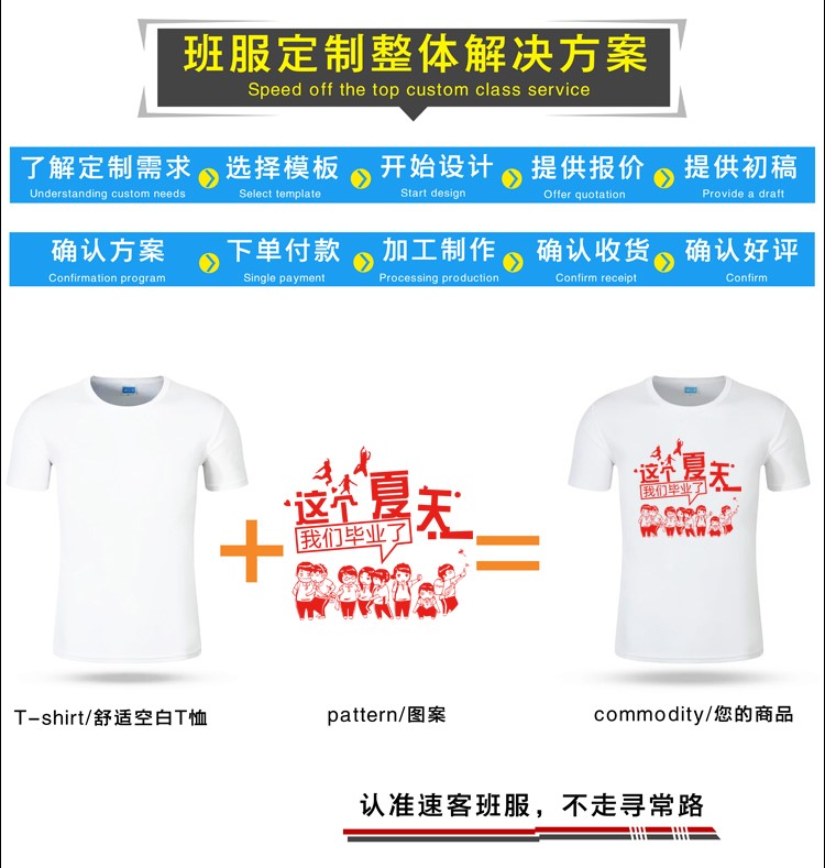 夏季运动会学生班服定制t恤纯棉短袖diy毕业聚会儿童文化衫印logo(图1)