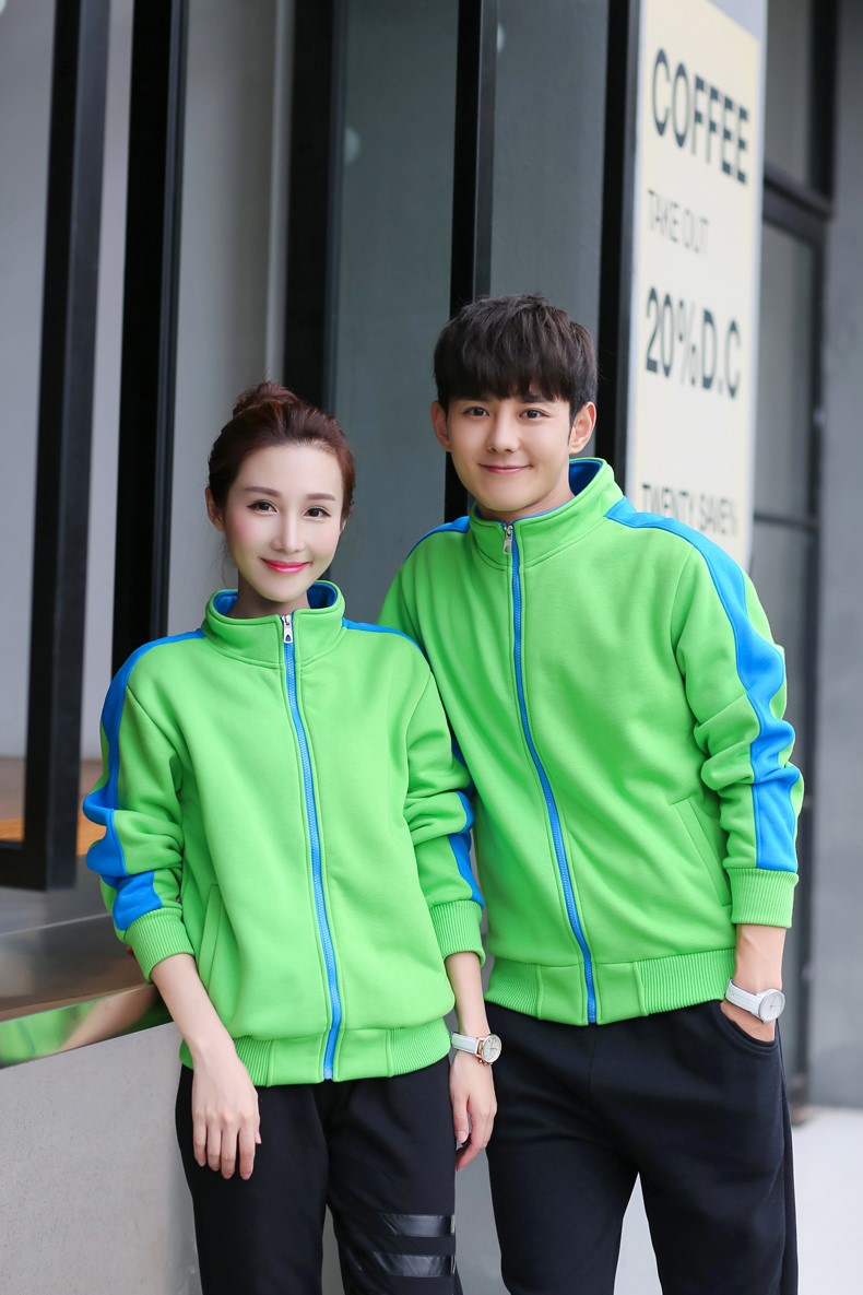 秋冬装快餐火锅店服务员工作服长袖卫衣定制超市工装加厚外套印字(图43)