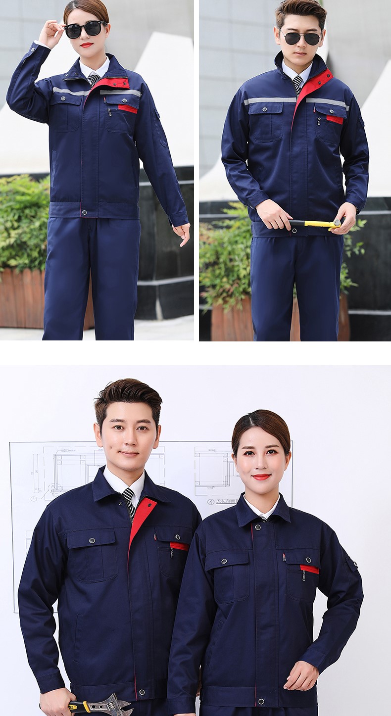 电焊长袖工作服套装男防烫阻燃厂服耐磨汽修劳保服工程服加厚(图9)