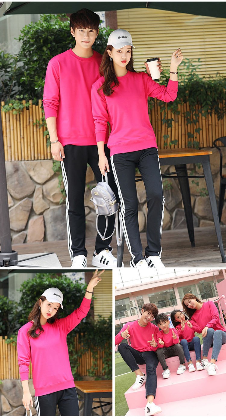 亲子活动团体纯色圆领广告衫长袖 定制学生班服卫衣 2019新款(图10)