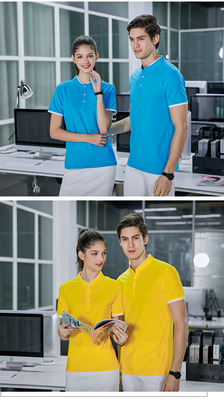 1575188225701070.jpg 立领工作服t恤定制印logo 短袖团体装文化广告polo衫工衣打字刺绣(图12)