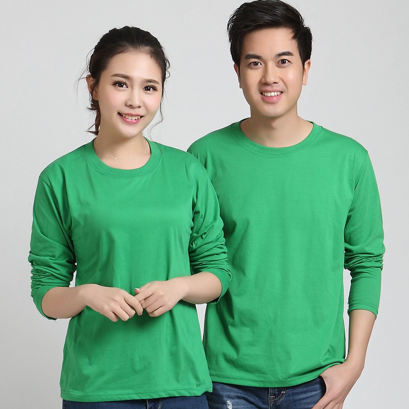 长袖广告衫定制工作服T恤同学会圆领纯棉polo衫印字logo文化衫(图27)