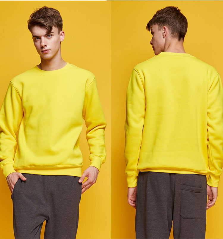 秋冬抓绒外套定做圆领卫衣团体工作服套头活动服装订制印LOGO绣标(图6)