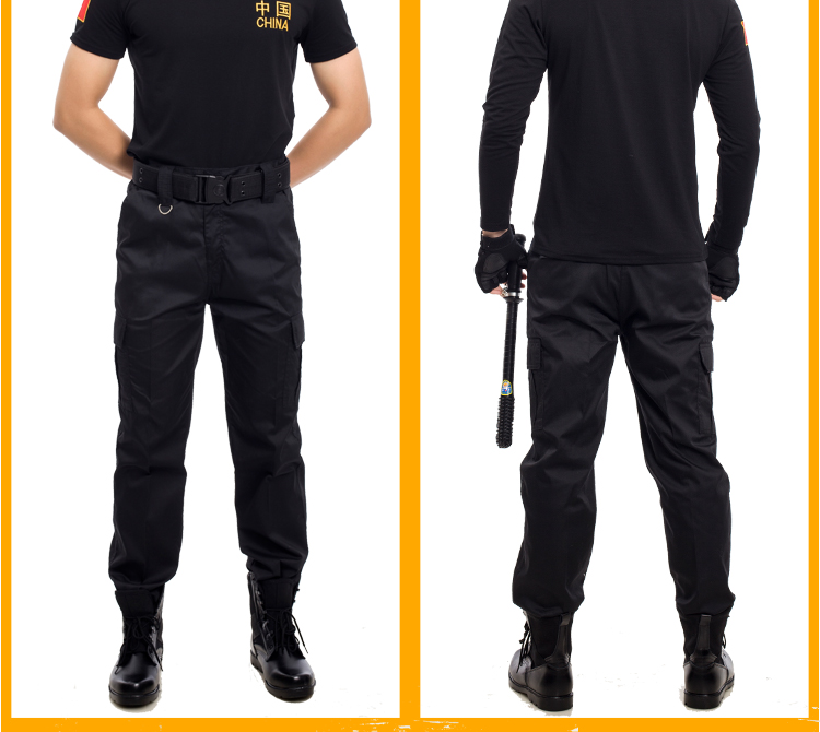 1577433354573266.jpg 夏季保安短袖作训服T恤DIY定制刺绣吸汗工作服户外物业安保服套装(图12)