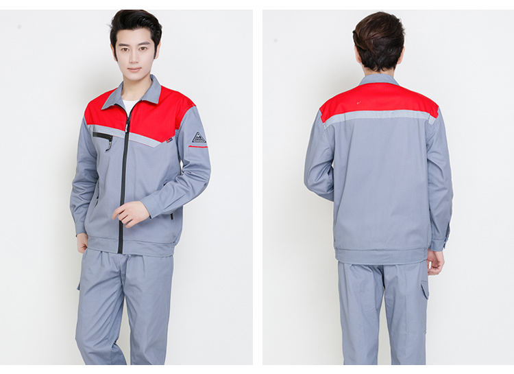 长袖工作服套装男女反光条纯棉防烫耐磨劳保服冬防静电工作服(图14)