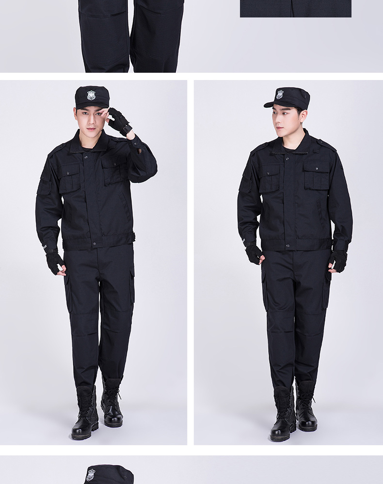 网格保安作训服夏装作战训练服工作服套装男夏季作训衣服春秋长袖(图11)