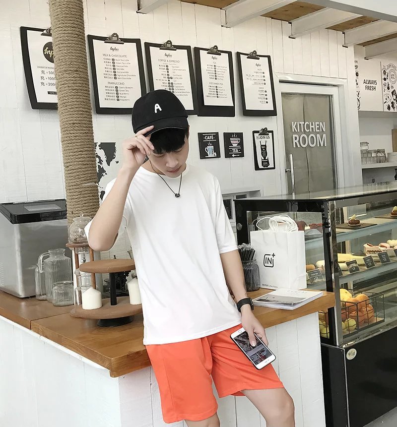 韩版学生班服定制短袖t恤印图五5分中袖宽松纯棉圆领毕业聚会服(图2)