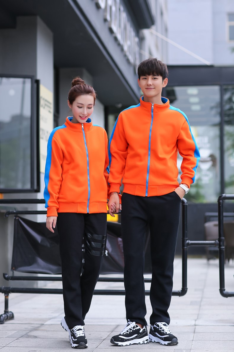 秋冬装快餐火锅店服务员工作服长袖卫衣定制超市工装加厚外套印字(图25)