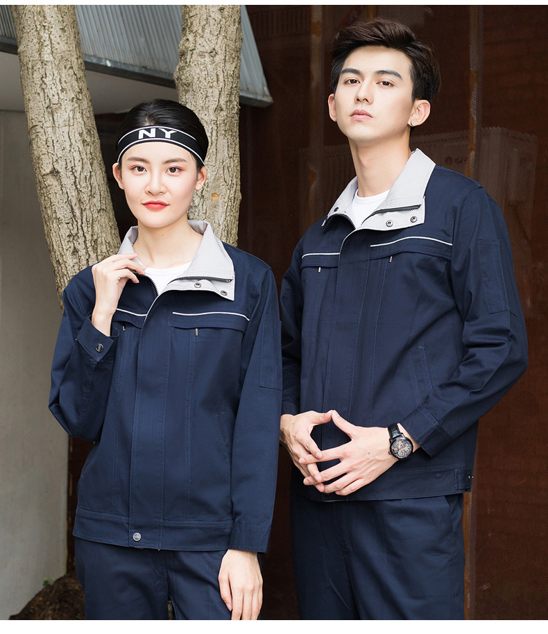 纯棉电焊长袖工作服套装男防烫阻燃厂服耐磨汽修劳保服工程服加厚(图13)