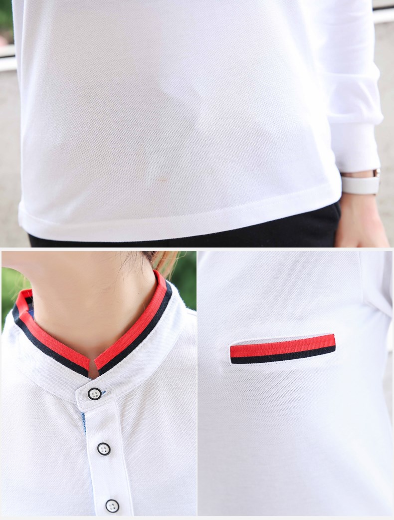 工作服定制印logo运动长袖有领t恤polo班服diy文化广告衫同学聚会(图4)