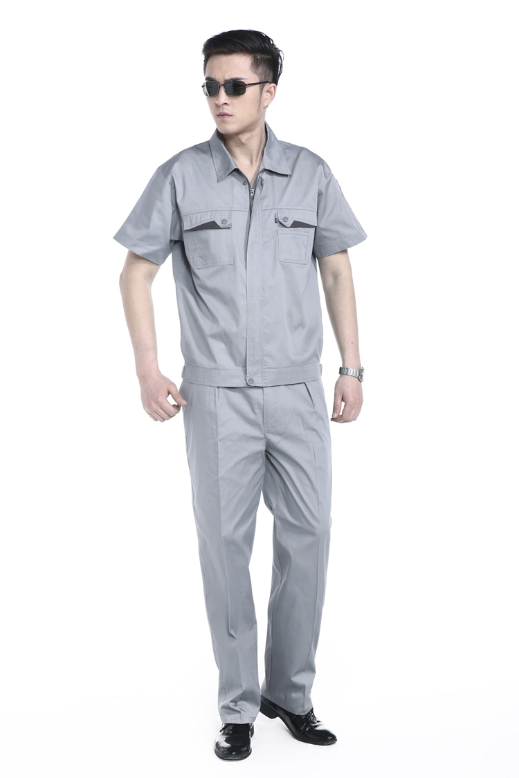 1574004159392225.jpg 短袖工程服套防静电工服 劳保工作服 维修4S汽修服 工装制服(图3)