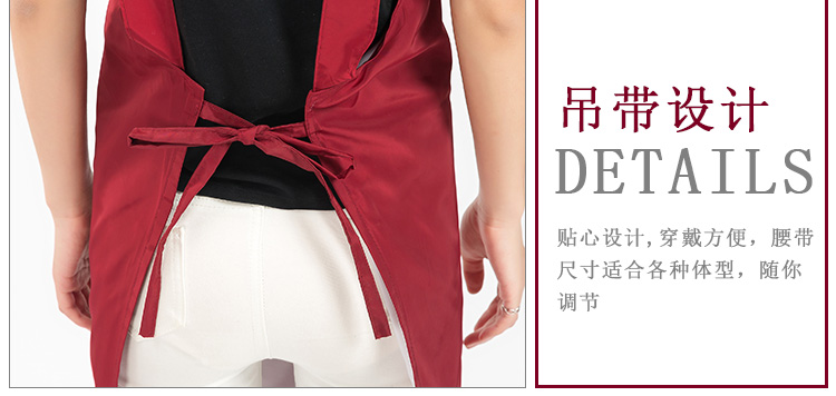 围裙防水防油韩版时尚日式可爱粉成人女无袖罩衣定制logo印字(图24)