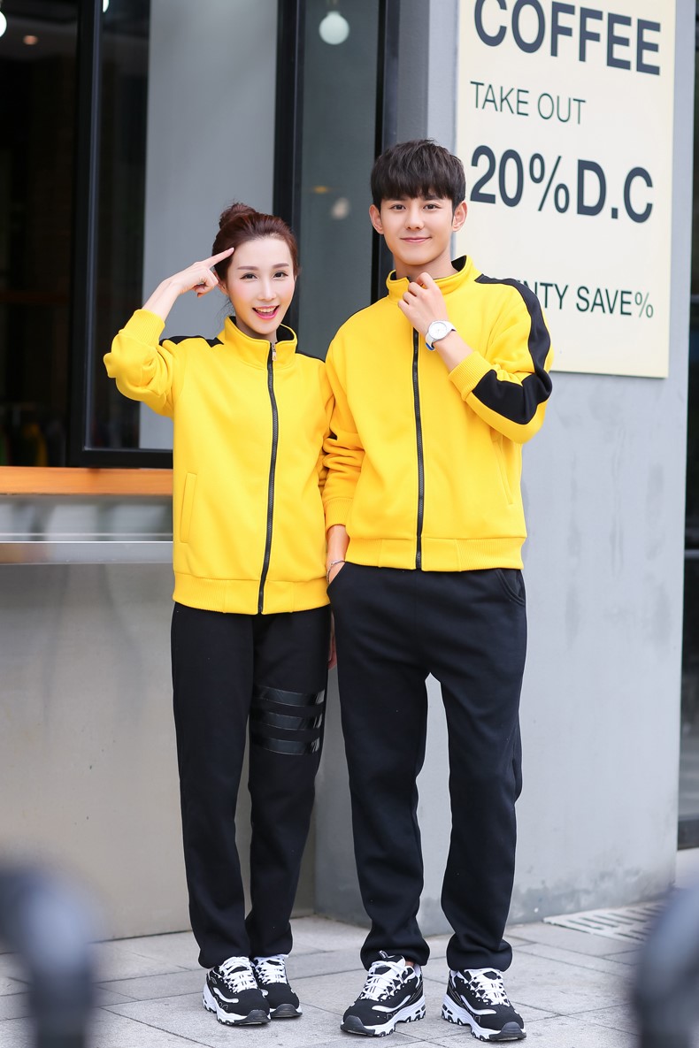 秋冬装快餐火锅店服务员工作服长袖卫衣定制超市工装加厚外套印字(图42)