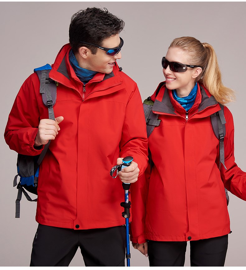 外卖冲锋衣定制工作服外套防风防水加厚企业工装情侣登山服印logo(图13)