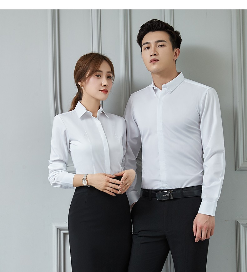 8166#免烫100%柔丝竹纤维 无口袋-暗扣-长袖衬衫(图16)