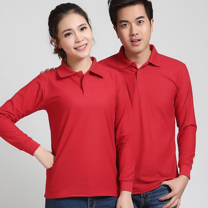 长袖广告衫定制工作服T恤同学会圆领纯棉polo衫印字logo文化衫(图20)