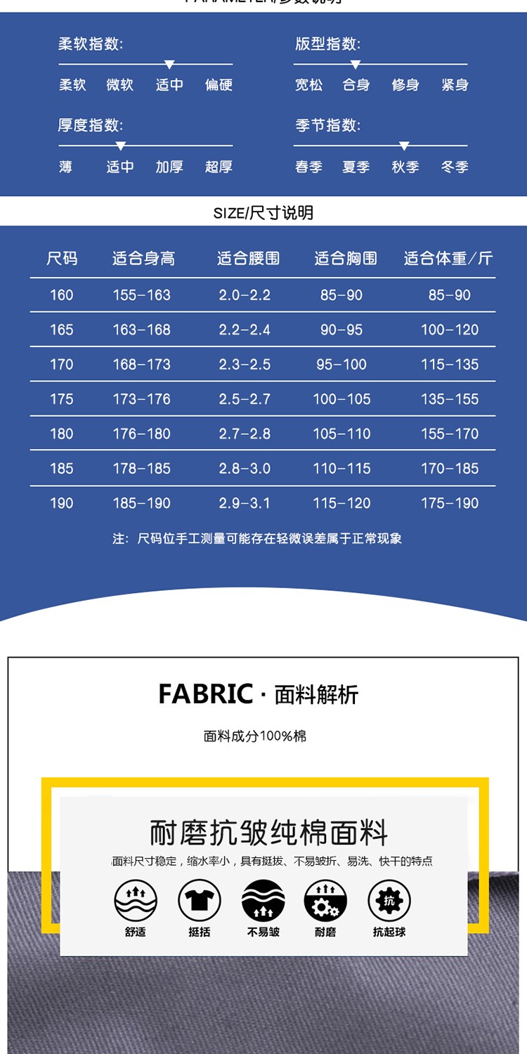 纯棉双层工作服套装男女加厚耐磨长袖防阻燃劳保服机修电焊工作服(图4)