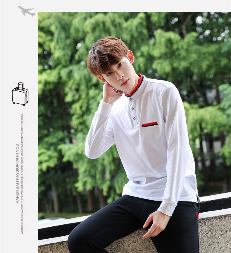 工作服定制印logo运动长袖有领t恤polo班服diy文化广告衫同学聚会(图17)