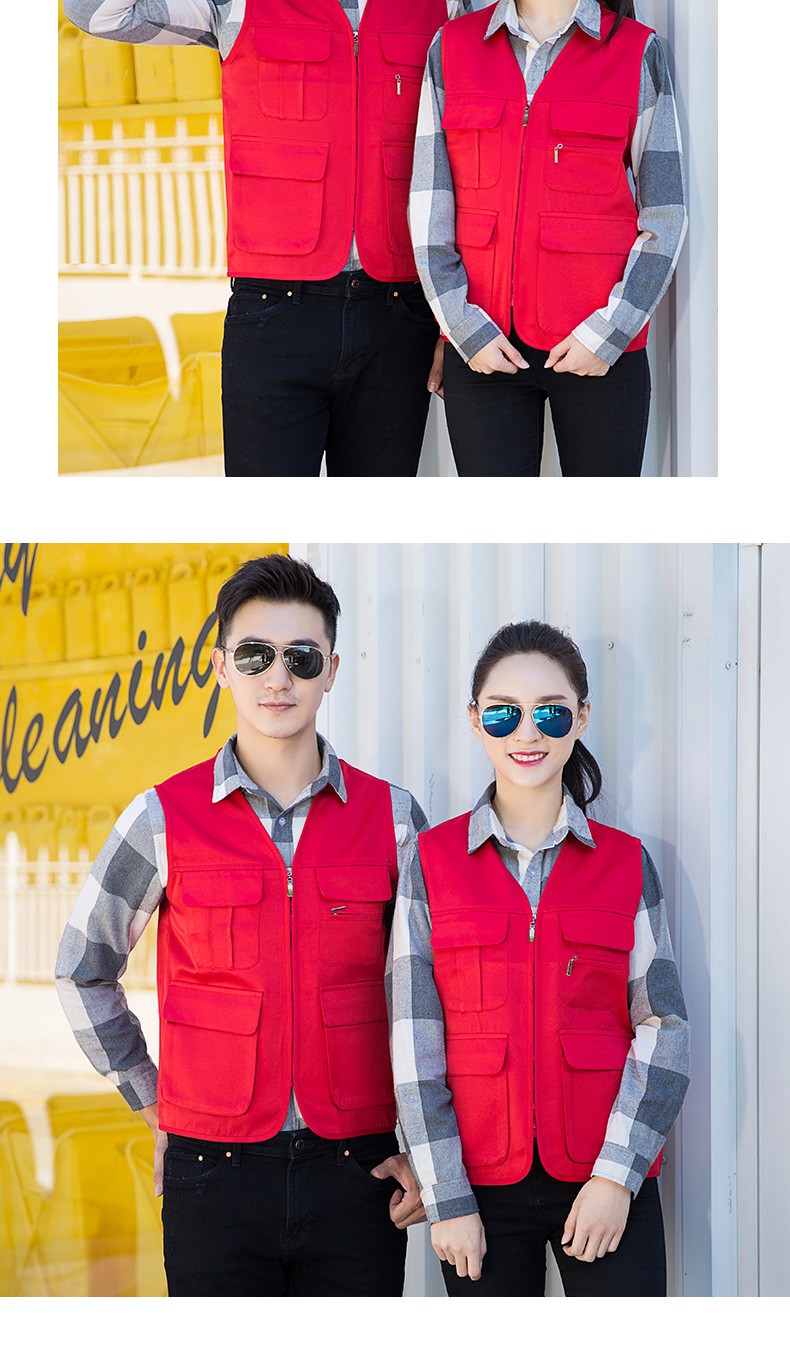 背心工作服男工地广告志愿者坎肩定制装修建筑工人多兜摄影马甲(图19)